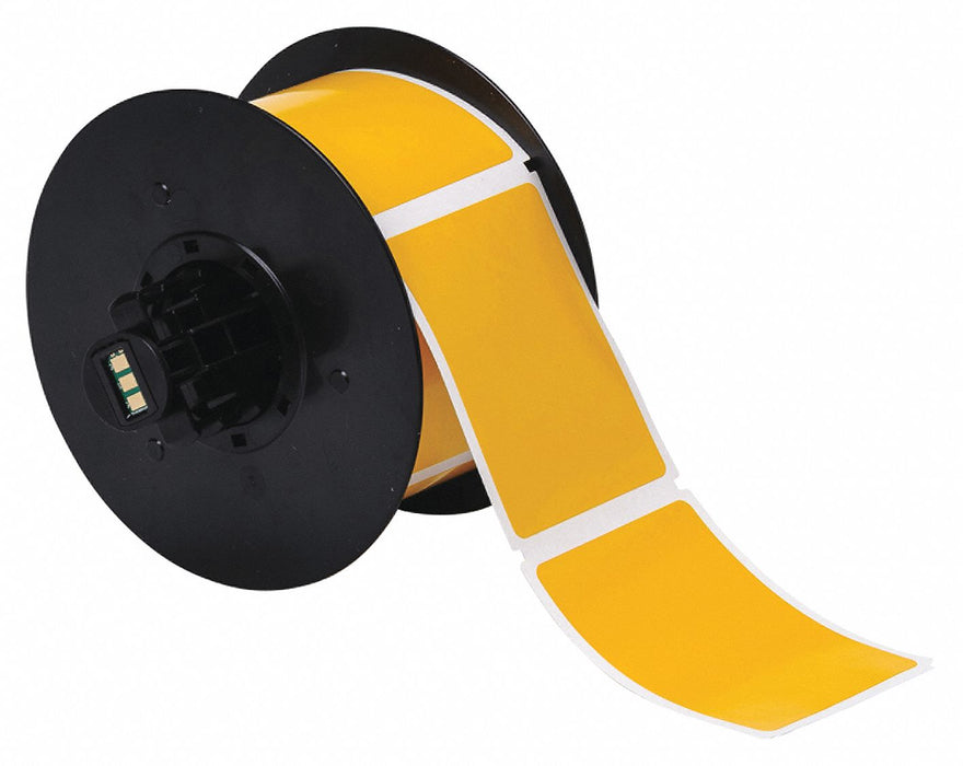 Pre-Cut Label Stock Roll Yellow Gloss