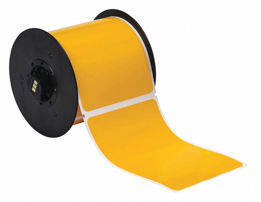 Pre-Cut Label Stock Roll Yellow Gloss