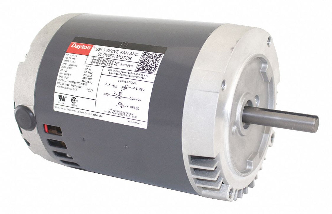 Motor 1/6 1/2 HP 1725/1140 rpm 56CZ 115V