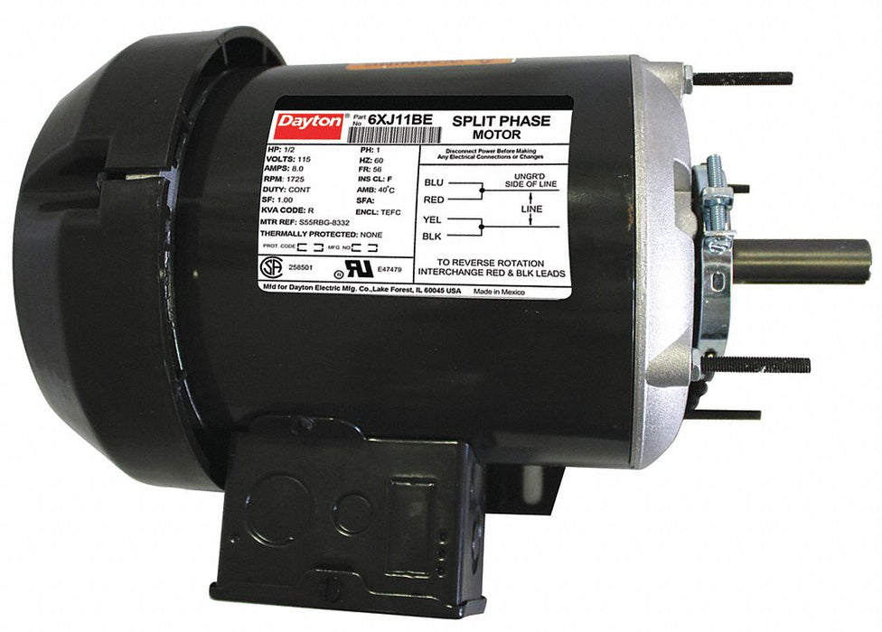 GP Motor 1/2 HP 1 725 RPM 115V AC 56