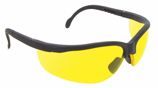 Safety Glasses Amber Uncoated Black