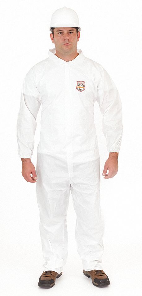 Collared Coverall Open White 3XL PK25
