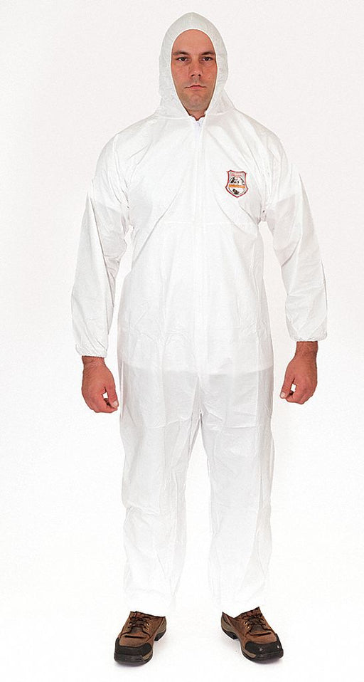 Hooded Coverall Elastic White 3XL PK25
