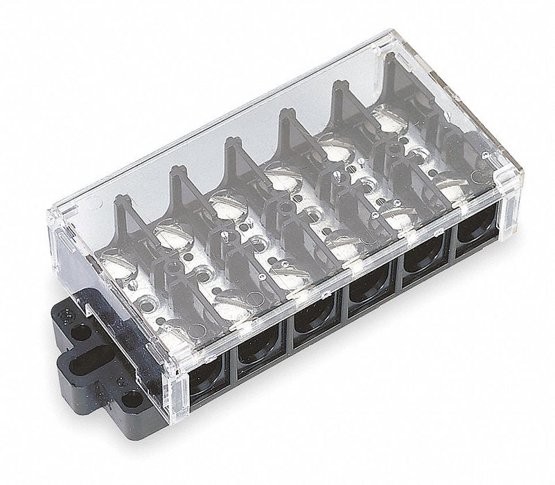 Block Cover Plastic 6 Pole 2.13 in W