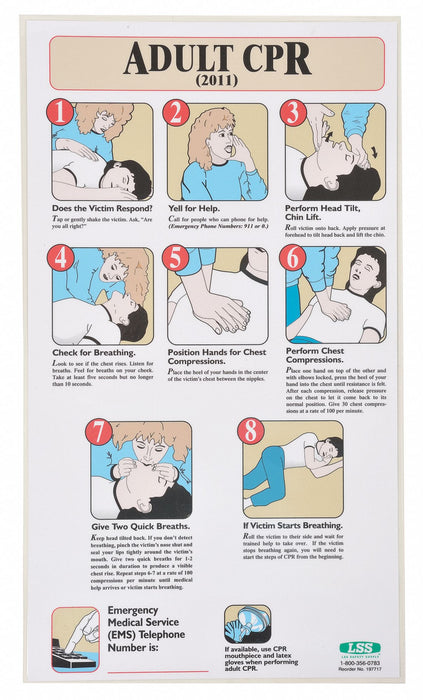 First Aid Poster 19 1/2inx11in Plastic