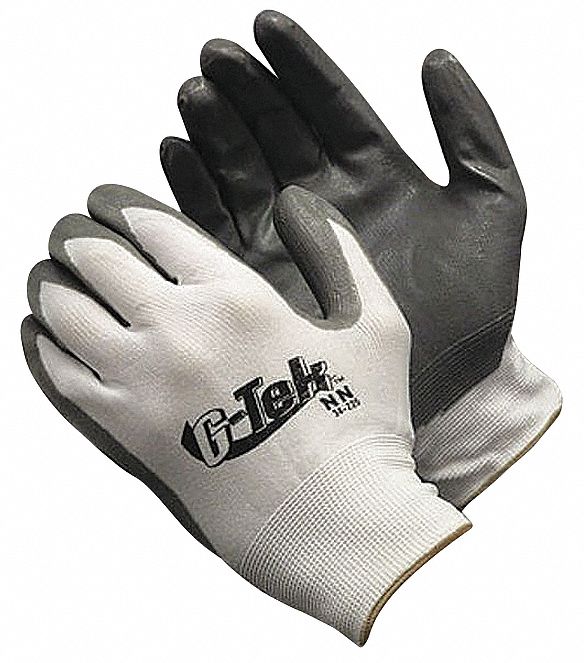Coated Gloves XS Gray/White PK12