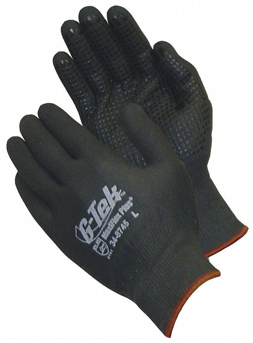 Coated Gloves S Black Nylon PK12