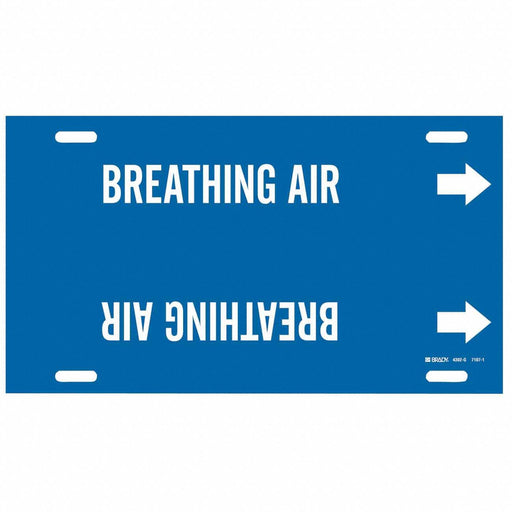 Pipe Marker Breathing Air 10in H 24in W