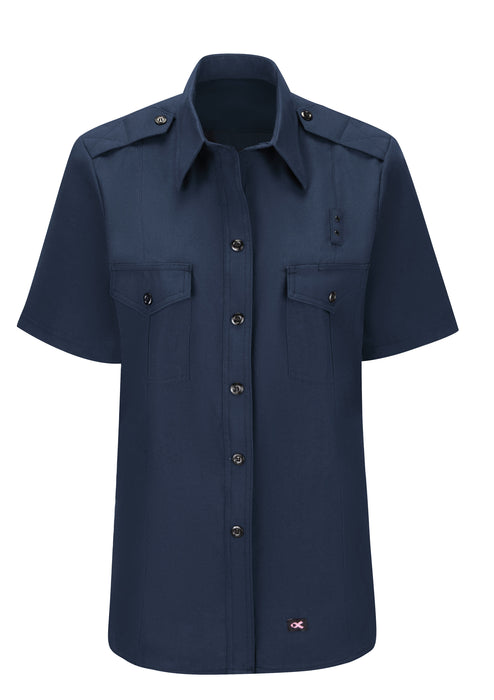 Women's Non-FR 100% Cotton Classic Short Sleeve Fire Chief Shirt
