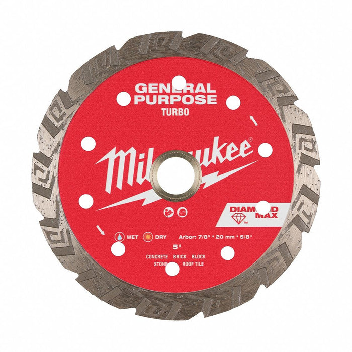 DiamondSawBlade Diam 5 Arbor 5/8 7/8 