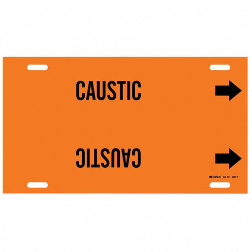 Pipe Marker Caustic 8 in H 16 in W
