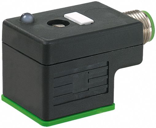Solenoid Coil Connector 24V AC/DC M12