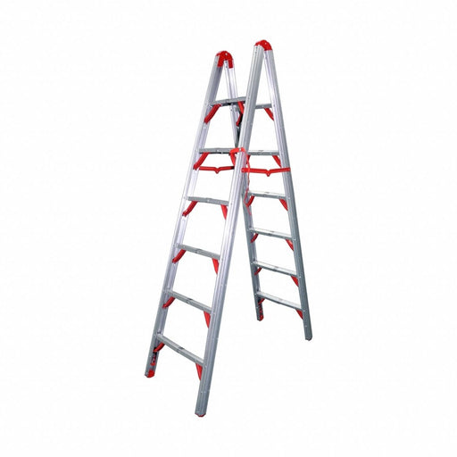 Stepladder 6 Steps 7 ft H Silver