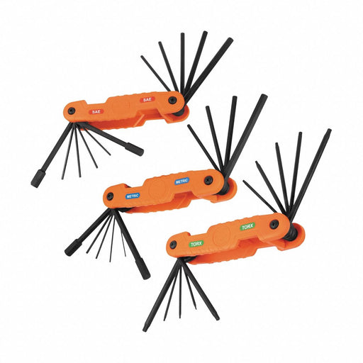Hex Key Set ProFold Met/Torx 31-Key 3-Pc