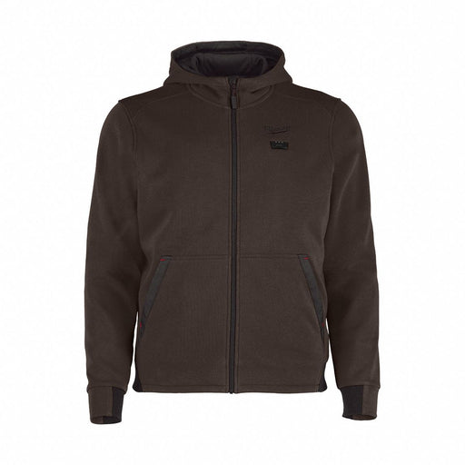 Heated Hoodie M Zipper Brown Brown