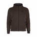 Heated Hoodie L Zipper Brown Brown