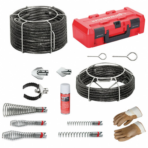 Drain Cleaning Set 5 Augers 3 Cutters