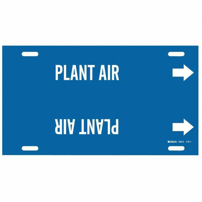 Pipe Marker Plant Air 10 in H 24 in W