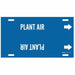 Pipe Marker Plant Air 10 in H 24 in W