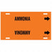 Pipe Marker Ammonia 10 in H 24 in W