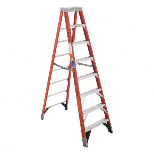 Stepladder Fiberglass 8 ft H 375 lb Cap
