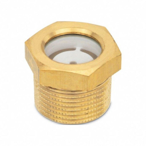 Sight Glass Brass 19 mm Hex Thick