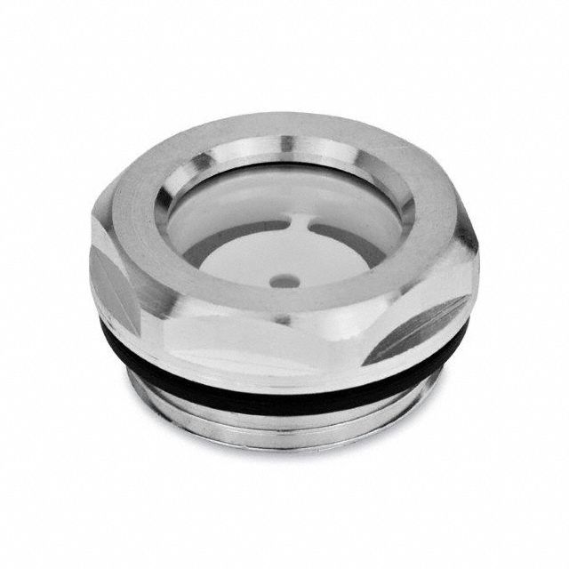 Sight Glass Aluminum 23 mm Hex Thick