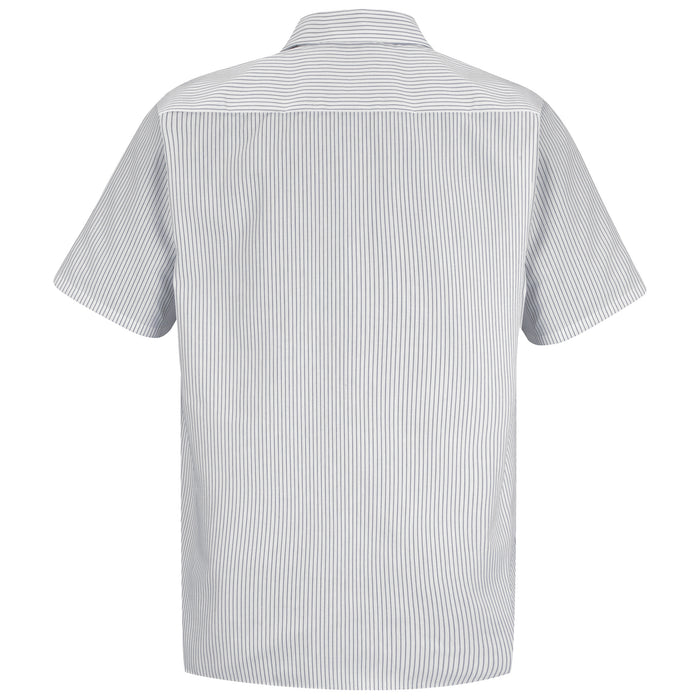Men's Short Sleeve Striped Work Shirt
