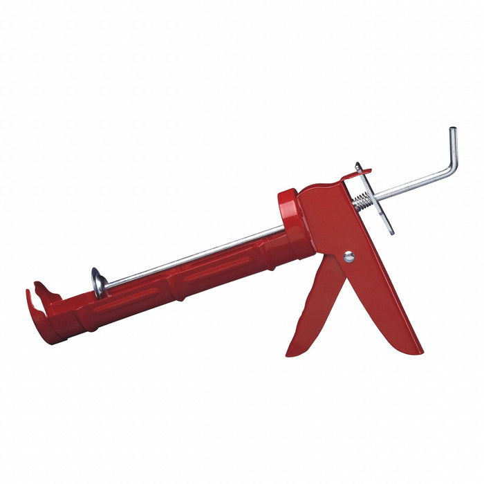 Caulk Gun 10 oz Steel Red Half Barrel
