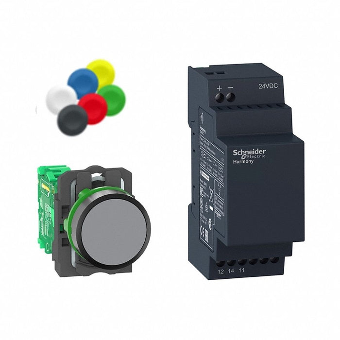 Wireless Push Button Kit Black 22mm