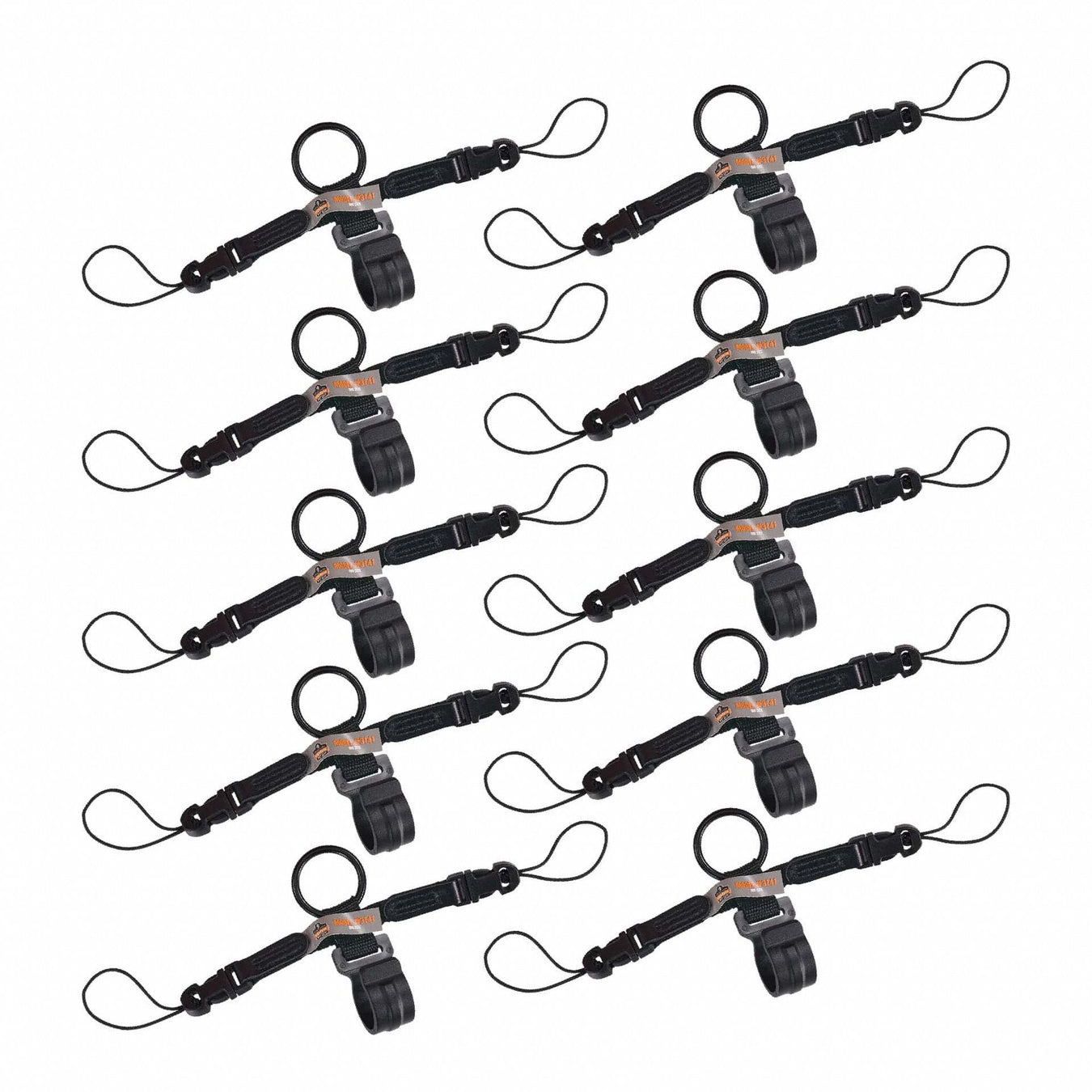 Black Scanner Strap DRing Clip PK 10