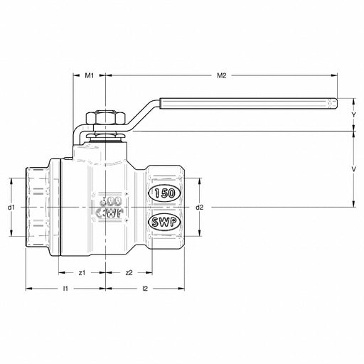 Manual 2-Way Ball Valve NPT Bronze