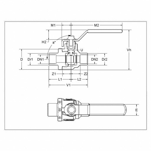 Manual 2-Way Ball Valve Sweat Bronze
