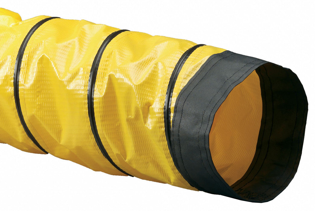 Ducting Hose 15 ft L Black/Yellow