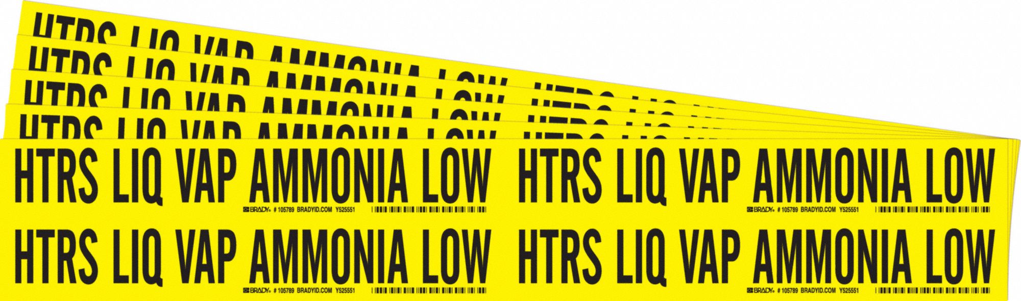 Pipe Marker Htrs Liq Vap Ammonia Low PK5