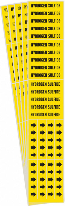Pipe Marker Black Hydrogen Sulfide PK5