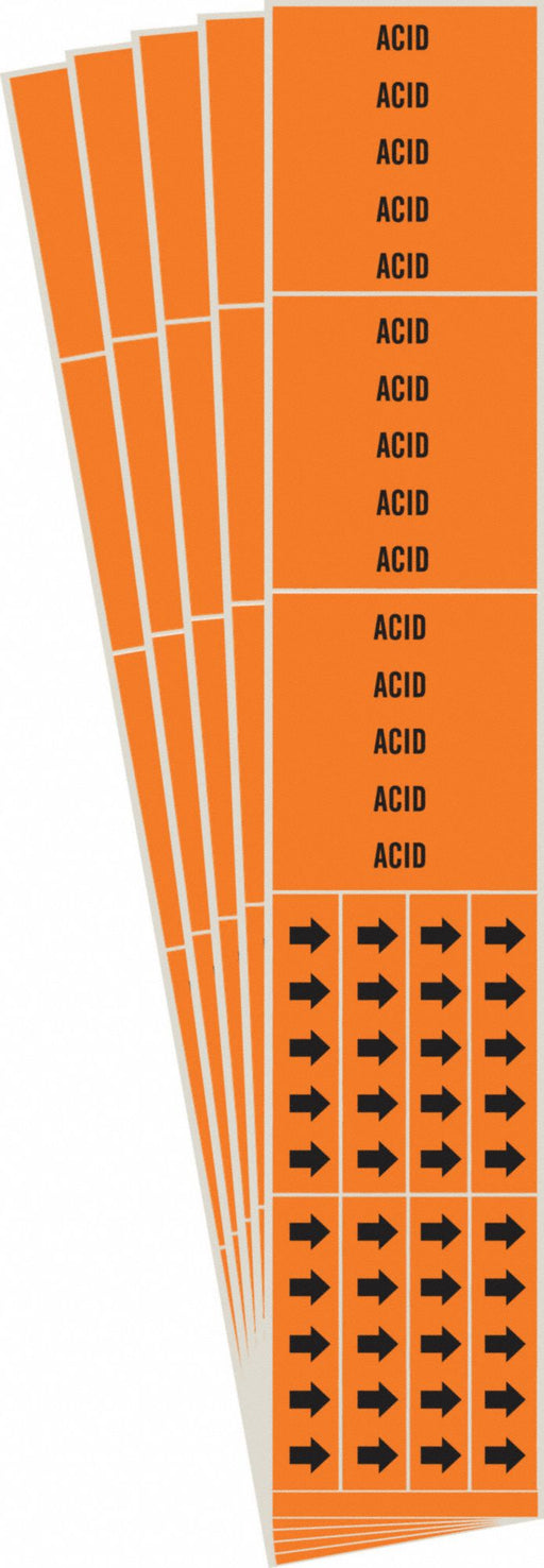 Pipe Marker Adhesive Black Acid PK5