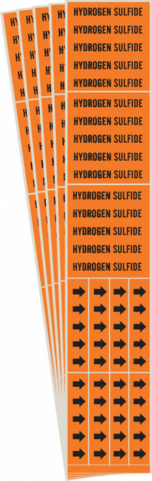Pipe Marker Black Hydrogen Sulfide PK5