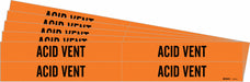 Pipe Marker Adhesive Black Acid Vent PK5