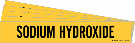 Pipe Marker Black Sodium Hydroxide PK5