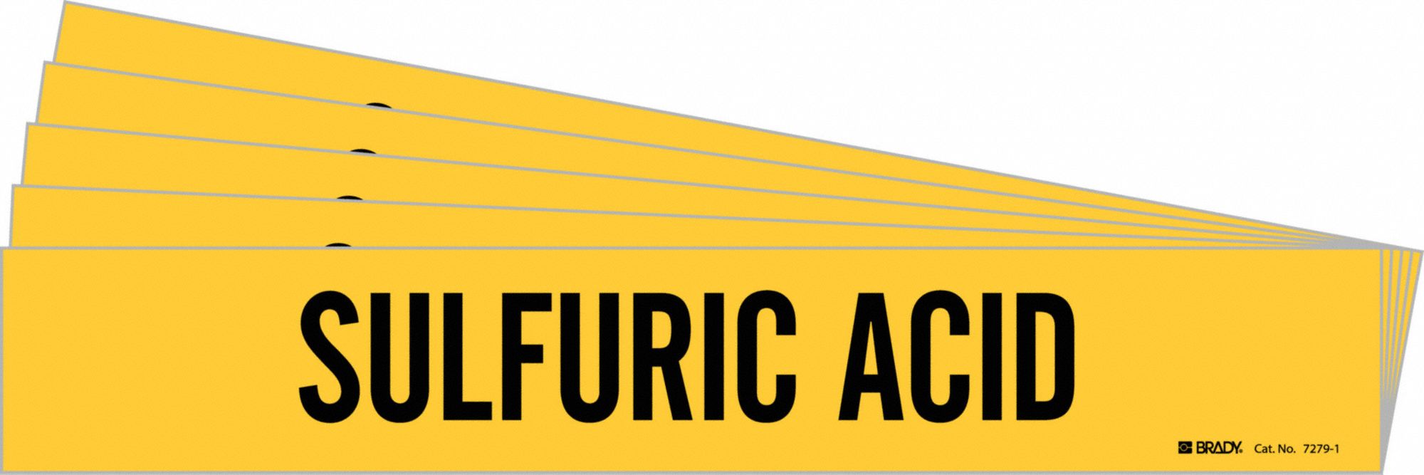 Pipe Marker Black Sulfuric Acid PK5