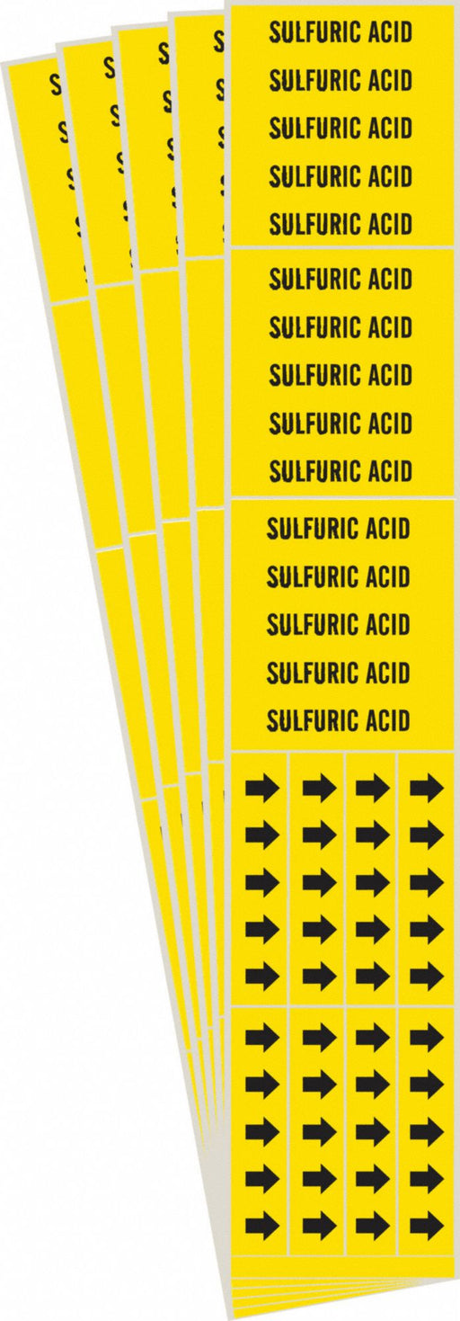 Pipe Marker Black Sulfuric Acid PK5