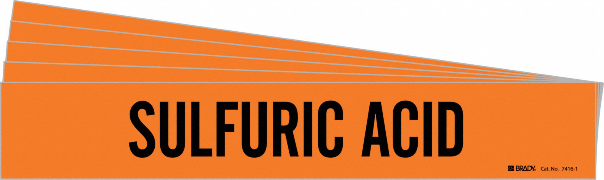 Pipe Marker Black Sulfuric Acid PK5