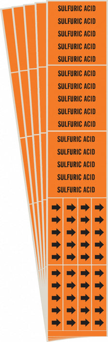 Pipe Marker Black Sulfuric Acid PK5