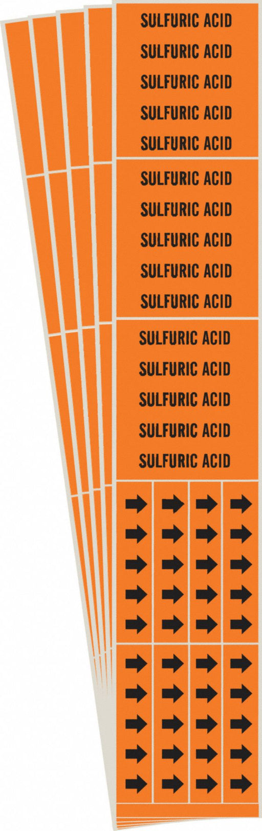 Pipe Marker Black Sulfuric Acid PK5