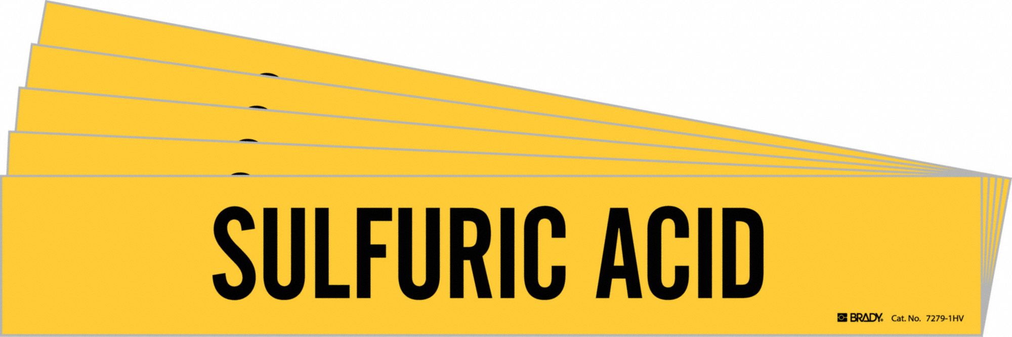 Pipe Marker Black Sulfuric Acid PK5