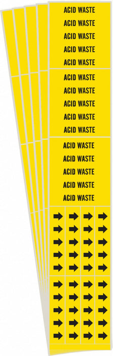 Pipe Marker Black Acid Waste PK5