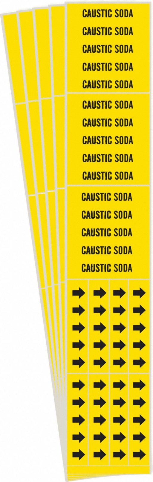 Pipe Marker Black Caustic Soda PK5