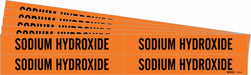 Pipe Marker Black Sodium Hydroxide PK5