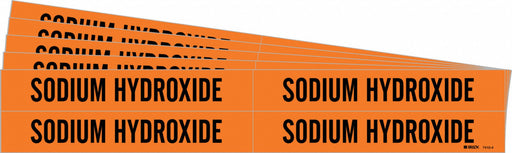 Pipe Marker Black Sodium Hydroxide PK5